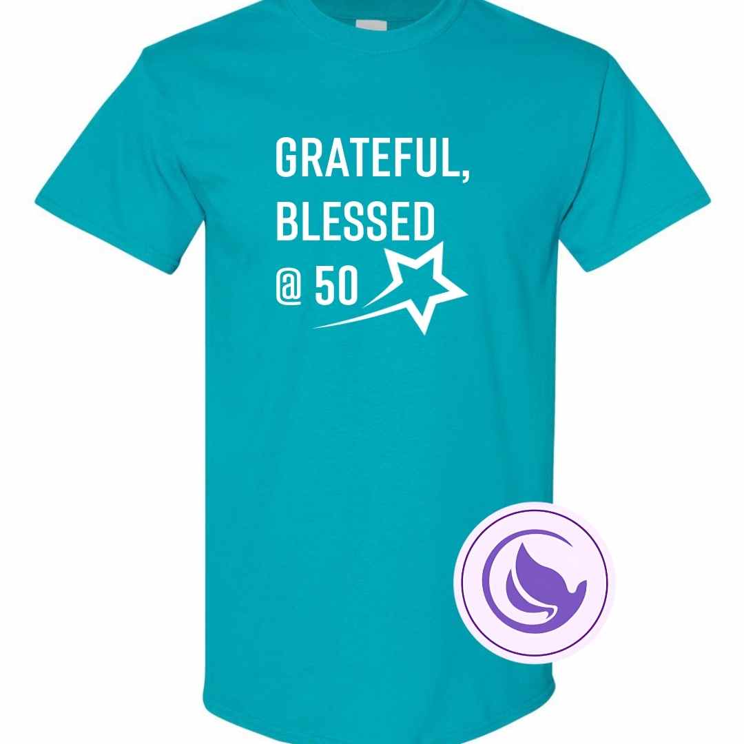 Grateful, Blessed @50 Tshirt