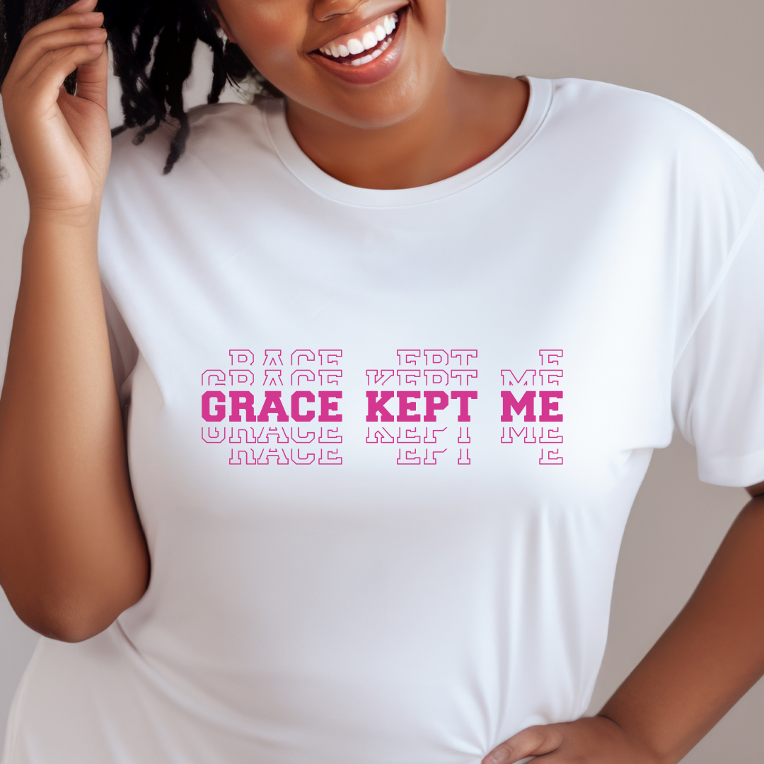 WHITE SHIRT PINK DESIGN
